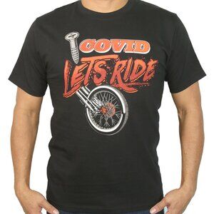 Men Graphic T "Covid Lets Ride" Single Barrel